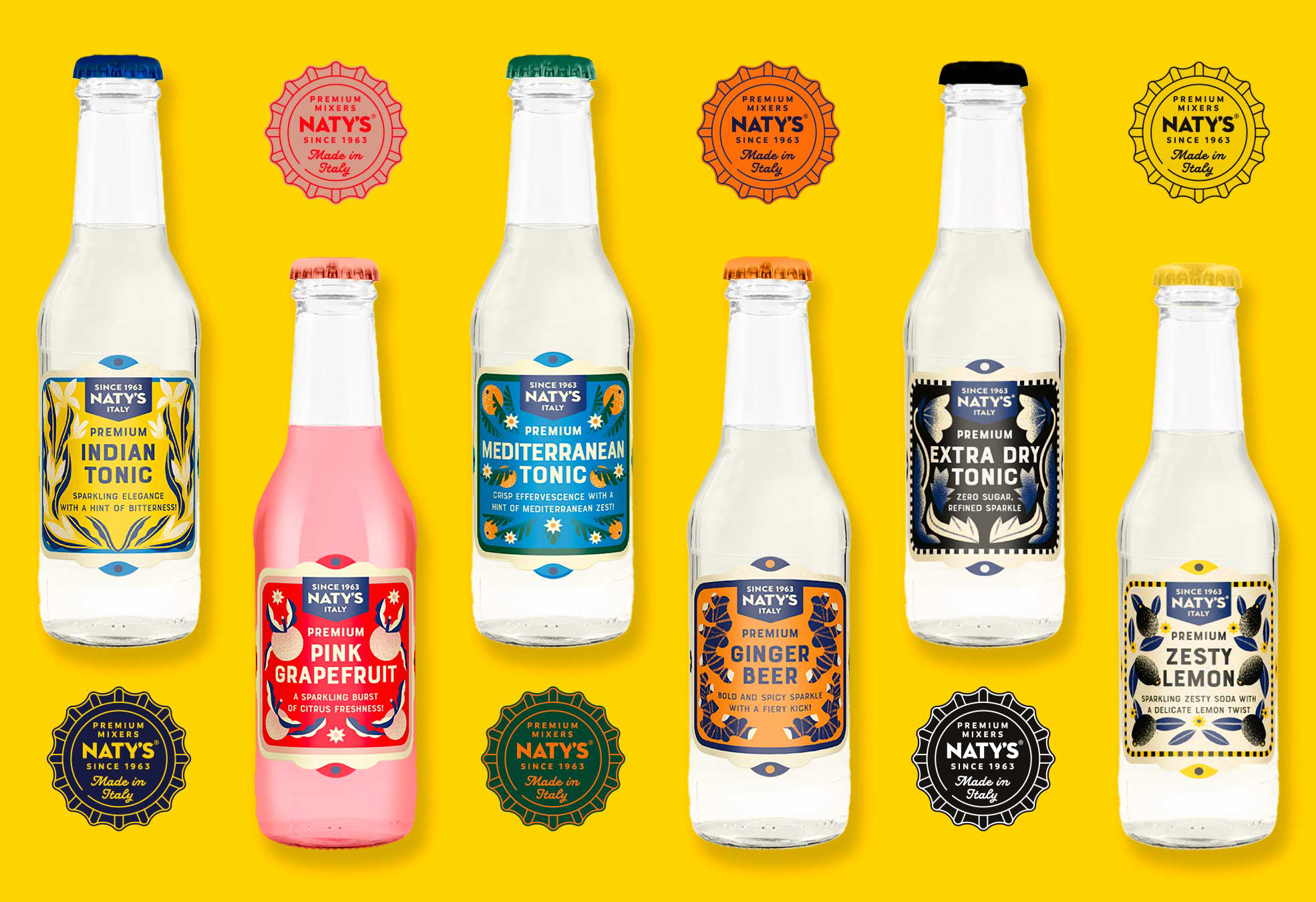 Naty's - Tonic Water Labels Design