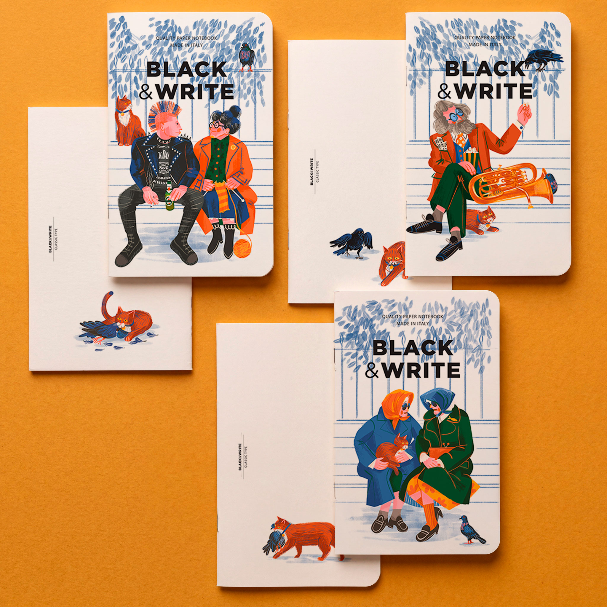 Black & Write – Illustrated Notebooks
